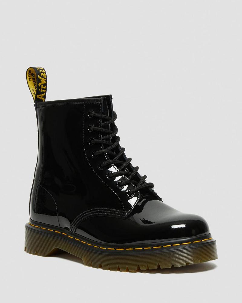 Dr Martens 1460 Bex Lak Læder Snørestøvler Dame Sort | DK 150LIS